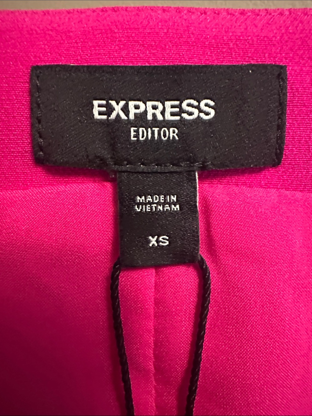 NWT EXPRESS Studio stretch 5 button vest XS NEON BERRY - Picture 4 of 4